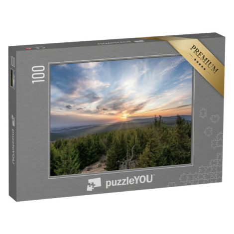 puzzle 100 dílků „Pohled z rozhledny Anna, Orlické hory, Česká republika“