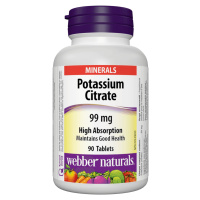 Webber Naturals Draslík - Potassium Citrate 99mg 90 tablet