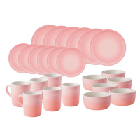 ERNESTO® Porcelánový servis, 24dílný (světle růžová)