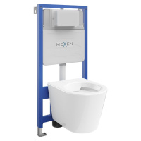 MEXEN/S WC předstěnová instalační sada Fenix Slim s mísou WC Rico, bílá 6103372XX00