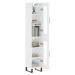 vidaXL Skříň highboard bílá s vysokým leskem 34,5x34x180 cm kompozit