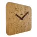 KUBRi 0153 - 30 cm hodiny z dubového masívu včetně dřevěných ručiček