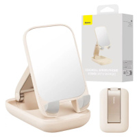 Folding Phone Stand Baseus with mirror, baby pink (6932172629915)