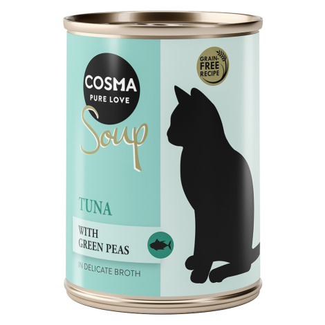 Výhodné balení Cosma Soup 24 x 100 g - tuňák s hráškem