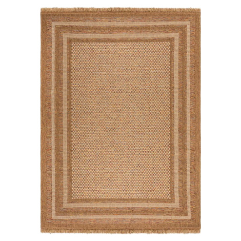 Vnitřní a venkovní koberec v přírodní barvě 160x230 cm Layla Border – Flair Rugs
