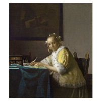 Obrazová reprodukce A Lady Writing, c. 1665, Jan (1632-75) Vermeer, 35.2 × 40 cm