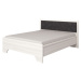 Manželská postel 160x200 zita - jasan bílý/černá