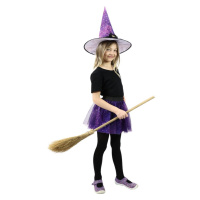 RAPPA Dětský kostým tutu sukně čarodějnice s kloboukem