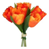 Tulipán svazek umělý oranžová 7ks