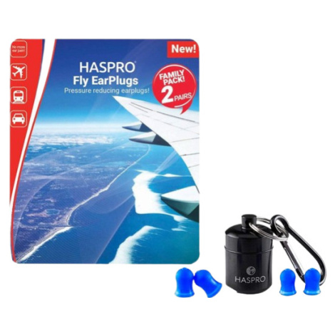 Haspro Fly Rodinné balení S/M špunty do uší na cestování 2 x 2 ks