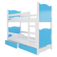 ArtAdrk Dětská patrová postel MARABA Barva: bílá / modrá