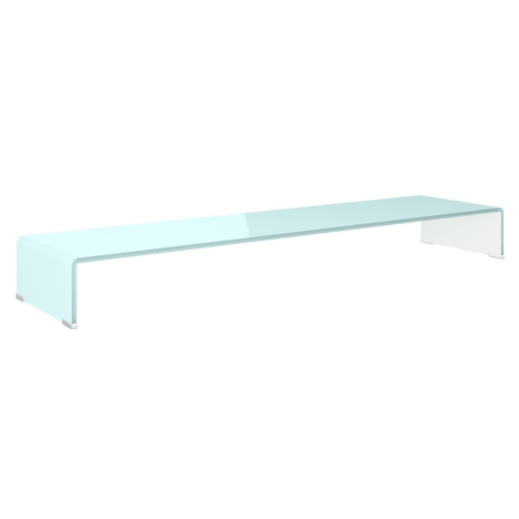 vidaXL TV stolek / podstavec na monitor sklo zelený 120 x 30 x 13 cm