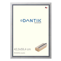 DANTIK rámeček 42 × 59,4, RIVIERA modrý plexi čiré