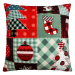 Vánoční polštář XMAS PATCHWORK 40x40 cm Mybesthome Varianta: Povlak na polštář s výplní, 40x40 c