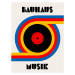 Ilustrace Bauhaus Musik Vinyl, Retrodrome, 30x40 cm