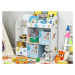 Nábytek Dětský regál s knihovnou a boxy na hračky - vesmír