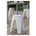 Otočná stolička Girotondo bílá, 35 x 35 x 45,5 cm