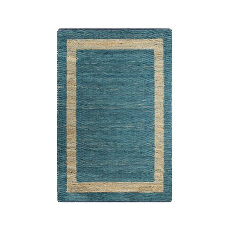 Ručně vyráběný koberec juta modrý 120x180 cm SHUMEE