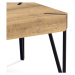 Konferenční stolek 110x60x42, MDF bělený dub, kov černý mat