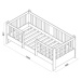 Dětská postel 90x200cm se zábranami elsa - bílá