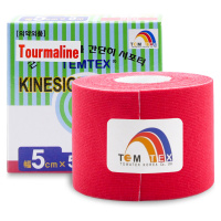 TEMTEX kinesio tape Tourmaline, červená tejpovací páska 5cm x 5m