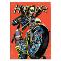 Umělecký tisk Motorcycle biker poster, Man_Half-tube, (30 x 40 cm)