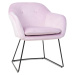 Besoa Zoe, čalouněná židle, pěnová výplň, polyesterový potah, ocel, růžová