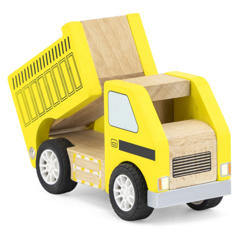 Viga Toys Dřevěný žlutý náklaďák sklápěč Viga