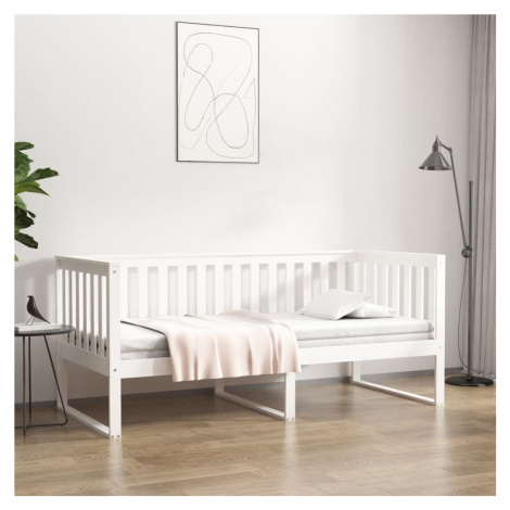 vidaXL Válenda bez matrace bílá 90 x 200 cm masivní borovice