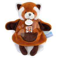 Plyšová panda na loutkové divadlo Red Panda Hand Puppet Unicef Collection Doudou et Compagnie v 