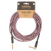 Cascha Professional Line Guitar Cable, Angled, Tweed Red, 6 m