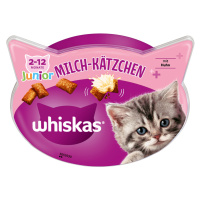 Whiskas křupavé tašticky snacky, 3 x balení - 2 + 1 zdarma! - Mléčná svačinka pro koťata (3 x 55