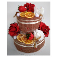 VER Textilní dort dvoupatrový růžičky