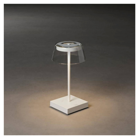 Konstsmide LED stolní lampa Scilla s USB, bílá