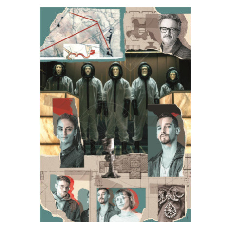 CLEMENTONI Puzzle La Casa de Papel Berlín: Jdeme do akce 1000 dílků 159514