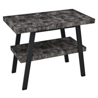 Sapho TWIGA umyvadlový stolek 90x72x50 cm, černá mat/štípaný kámen