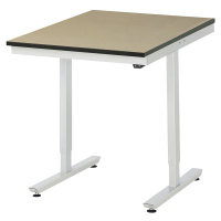 RAU Psací stůl s elektrickým přestavováním výšky, deska z MDF, nosnost 150 kg, š x h 750 x 1000 