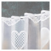 Dekorační metrážová vitrážová záclona LOVE bílá výška 70 cm MyBestHome Cena záclony je uvedena z