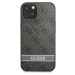 Zadní kryt Guess PU 4G Stripe pro Apple iPhone 13 mini, šedá