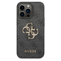 Guess PU 4G Metal Logo kryt iPhone 14 Pro šedý