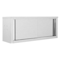 Nástěnná kuchyňská skříň s posuvnými dveřmi 120x40x50 cm nerez