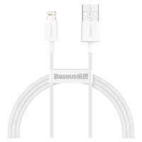 Kabel USB na Lightning Baseus Superior Series, 2,4 A, 1 m (bílý)