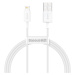 Kabel USB na Lightning Baseus Superior Series, 2,4 A, 1 m (bílý)