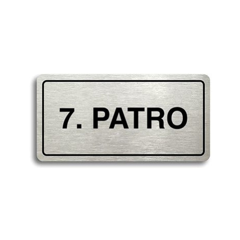 Accept Piktogram "7. PATRO" (160 × 80 mm) (stříbrná tabulka - černý tisk)