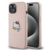 Hello Kitty PU Kitty Asleep Logo MagSafe Kryt iPhone 15 růžový