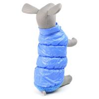 Vsepropejska Warm zimní bunda pro psa s kožichem Barva: Modrá, Délka zad (cm): 24, Obvod hrudník