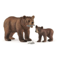 Schleich 42473 Medvědice Grizzly s mládětem