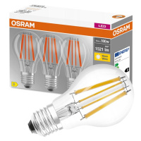 3PAK LED žárovka LED E27 A60 CL 11W = 100W 1521lm 2700K Teplá 300° Filament OSRAM BASE