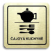 Accept Piktogram "čajová kuchyně" (80 × 80 mm) (zlatá tabulka - černý tisk)