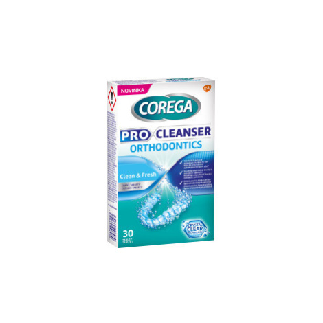 Corega Pro Cleanser Orthodontics čístící tablety na rovnátka a chrániče, 30ks